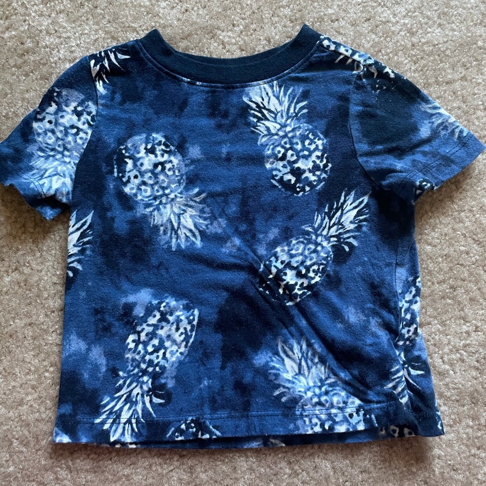Toddler boy, tye-dye, pineapple, short sleeve.